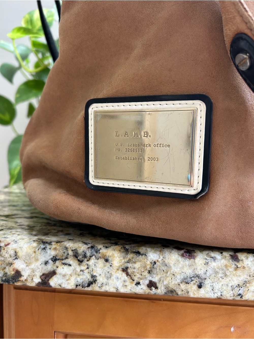 L.A.M.B Genuine Leather Brown Shoulder Bag - Picture 2 of 14